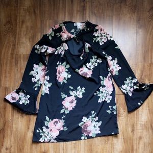 Silky dress no liner summer dress w/loose sleeves